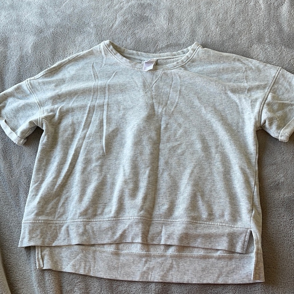 Sweatshirt material pajama shirt